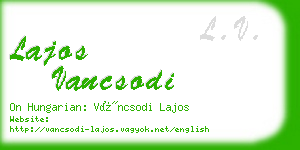 lajos vancsodi business card